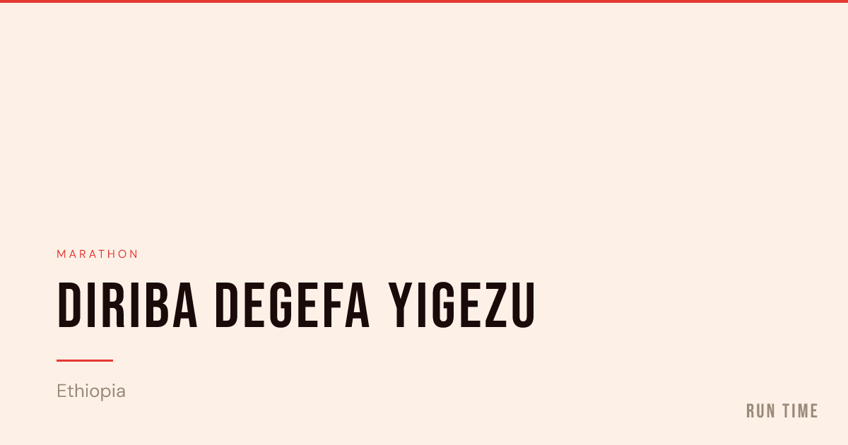 Diriba Degefa Yigezu — Race Results & Stats — Run Time
